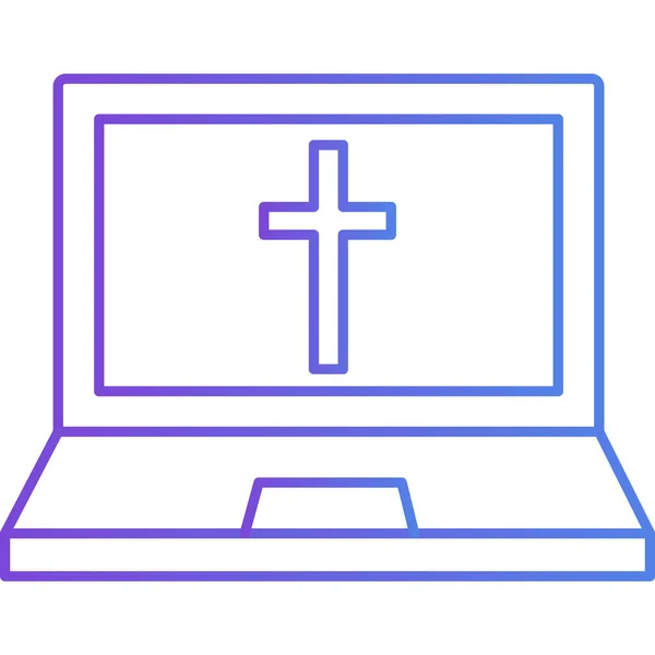 Laptop Web Icon Simple Illustration — Stock Vector