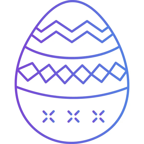 Ikona Velikonočního Vajíčka Ilustrace Vektorových Ikon Vajec Pro Web — Stockový vektor