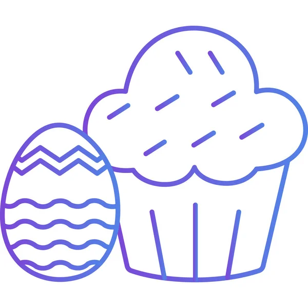 Cupcake Chocolat Saupoudrer Illustration Vectorielle — Image vectorielle