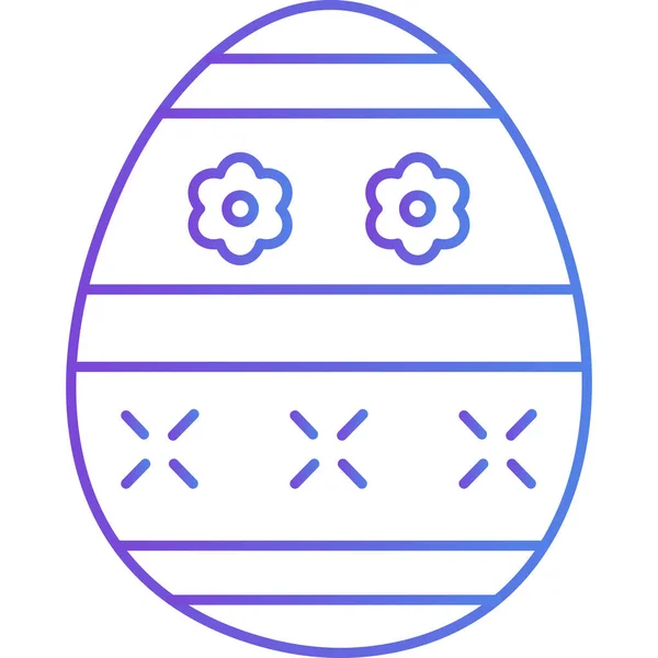 Easter Ovo Linha Ícone Vetor Ilustração Design — Vetor de Stock