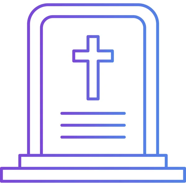 Coffin Web Icon Simple Illustration — Stock Vector
