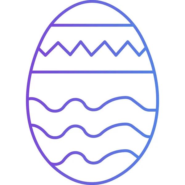 Oeuf Pâques Avec Arc Illustration Vectorielle — Image vectorielle
