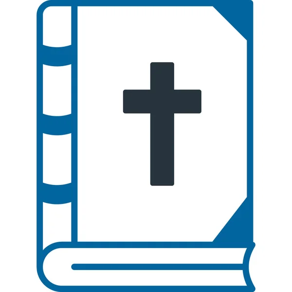 Bibel Web Symbol Einfache Illustration — Stockvektor