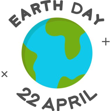 Toprak günü. Dünya haritası. vektör illüstrasyonu.