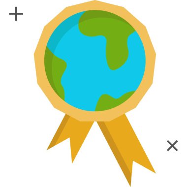 dünya haritası ikon vektör illüstrasyonu