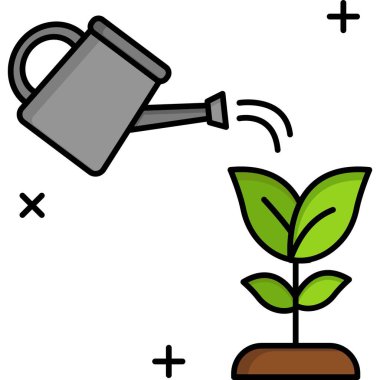 Bitki. Web simgesi basit illüstrasyon