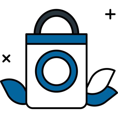 Çanta. Web simgesi basit illüstrasyon