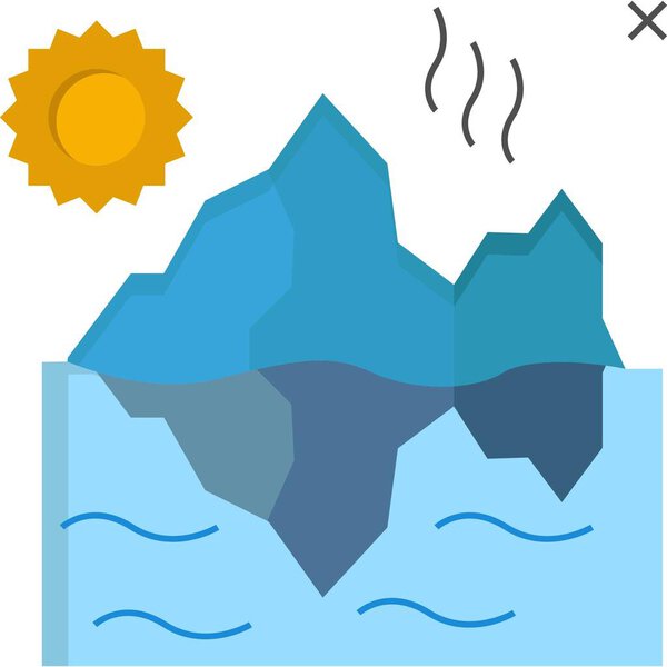векторная иллюстрация иконы горы