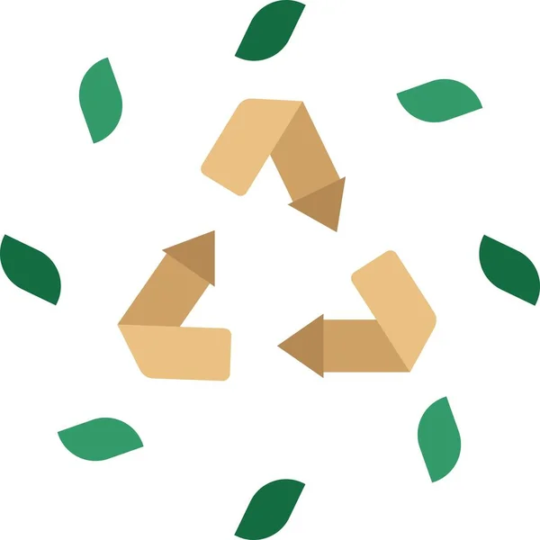 Naadloos Patroon Met Recycle Pijlen Vectorillustratie — Stockvector