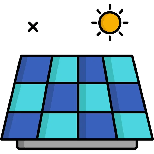 太陽電池パネル ベクトル図 — ストックベクタ