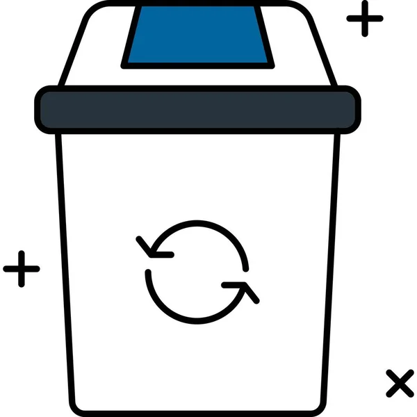 Recycle Bin Simple Design — Stock Vector
