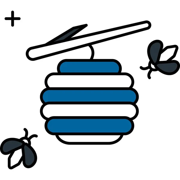 Honey Web Icon Simple Illustration — Stock Vector