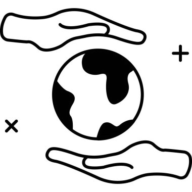 Toprak. Web simgesi basit illüstrasyon