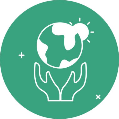 Dünya simgesinin vektör illüstrasyonu