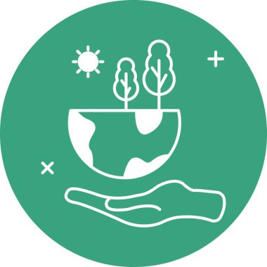 Ekoloji simgesinin vektör illüstrasyonu