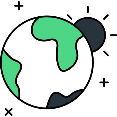 Toprak. Web simgesi basit illüstrasyon