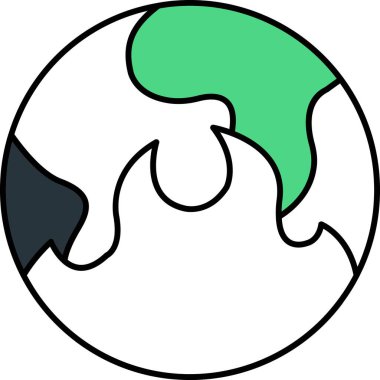 Bir gezegen simgesinin vektör illüstrasyonu