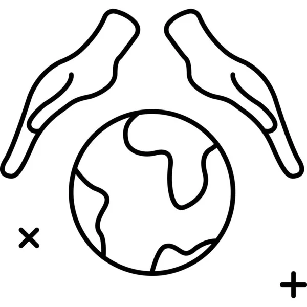 Erde Web Symbol Einfache Illustration — Stockvektor