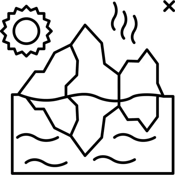 Vector Illustratie Van Een Vulkaan Icoon — Stockvector