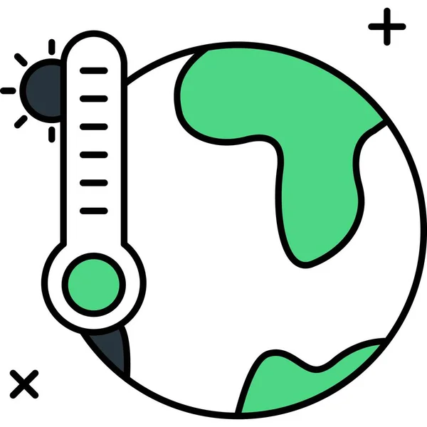 เทอร โมม เตอร วอย างง ของไอคอนเว — ภาพเวกเตอร์สต็อก
