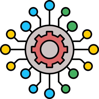 Teknoloji. Web simgesi basit tasarım