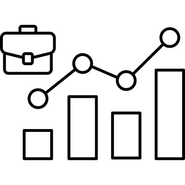 iş ve finans satırı vektör simgesi