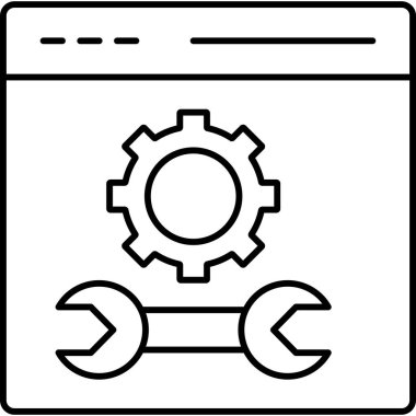 Ayarlar. Web simgesi basit tasarım