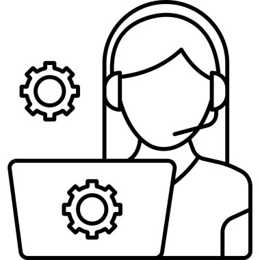 Destek. Web simgesi basit tasarım