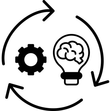 Web ve mobil için yaratıcı fikir simgesi. Basit tasarım. vektör illüstrasyonu