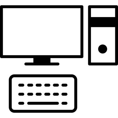 Bilgisayar. Web simgesi basit illüstrasyon
