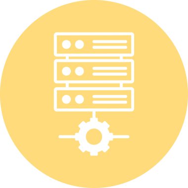 veritabanı. Web simgesi basit illüstrasyon