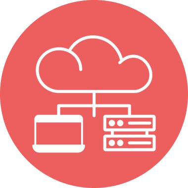 Bulut. Web simgesi basit illüstrasyon