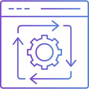 Kişisel ve ticari kullanım için web geliştirme simgesi...