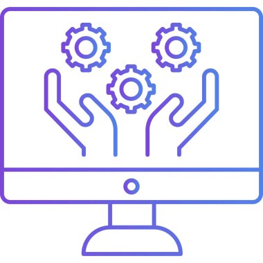 Bilgisayar. Web simgesi basit illüstrasyon