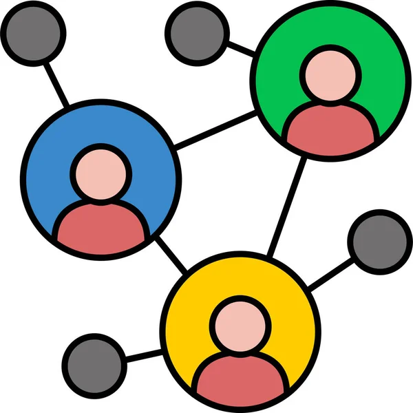 Netwerk Web Icoon Eenvoudige Illustratie — Stockvector