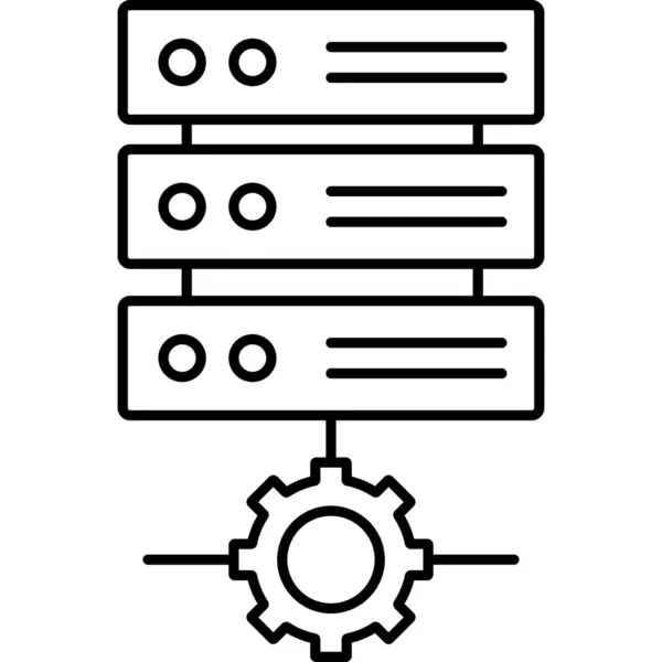 Server Data Desain Sederhana - Stok Vektor