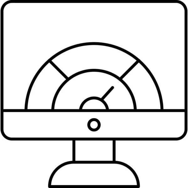 Tachimetro Web Icon Design Semplice — Vettoriale Stock