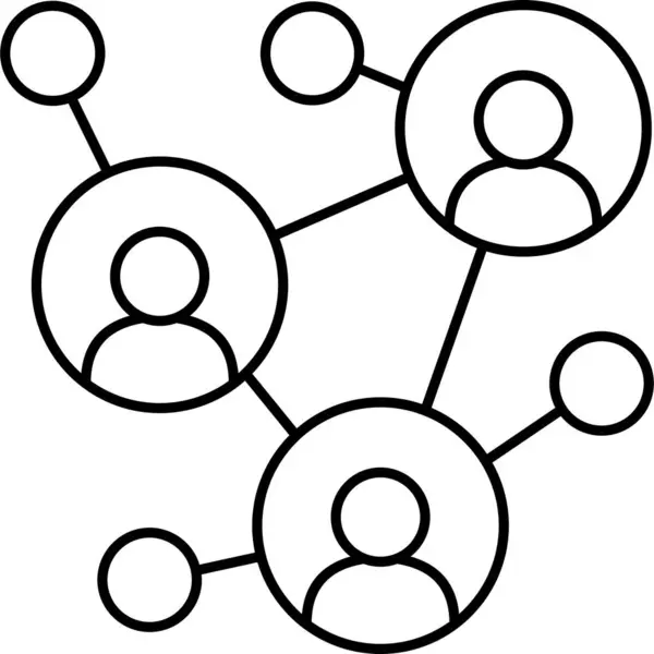 Hierarchia Web Ikon Egyszerű Illusztráció — Stock Vector