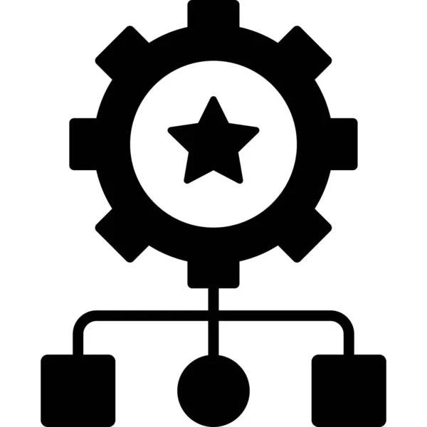 Einstellungen Web Symbol Einfache Illustration — Stockvektor