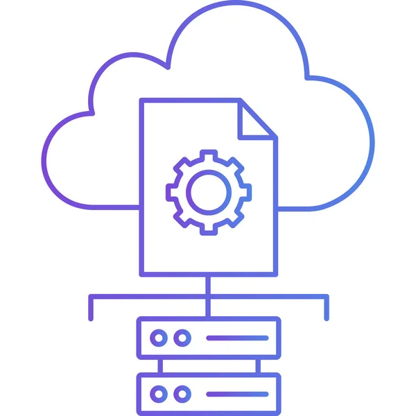 Cloud Computing Webikone — Stockvektor