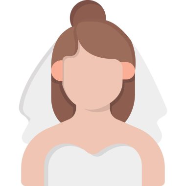 Kadın. Web simgesi basit illüstrasyon