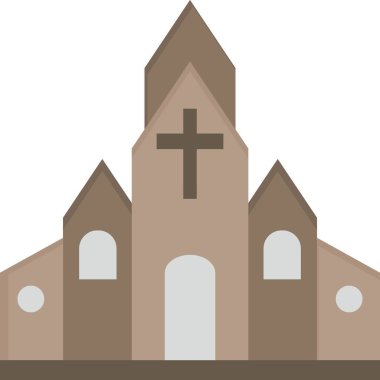 Kiliseye. Web simgesi basit tasarım