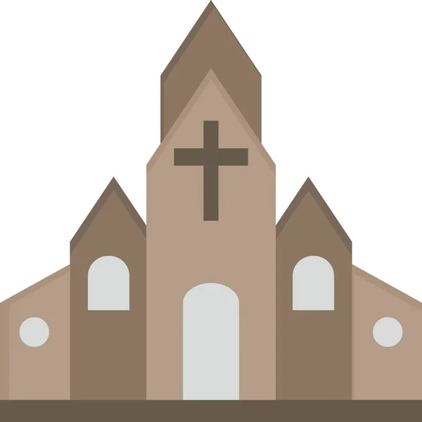 Kiliseye Web Simgesi Basit Tasarım — Stok Vektör