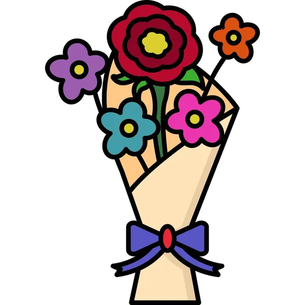 Bouquet Which Can Easily Edit Modify — Archivo Imágenes Vectoriales