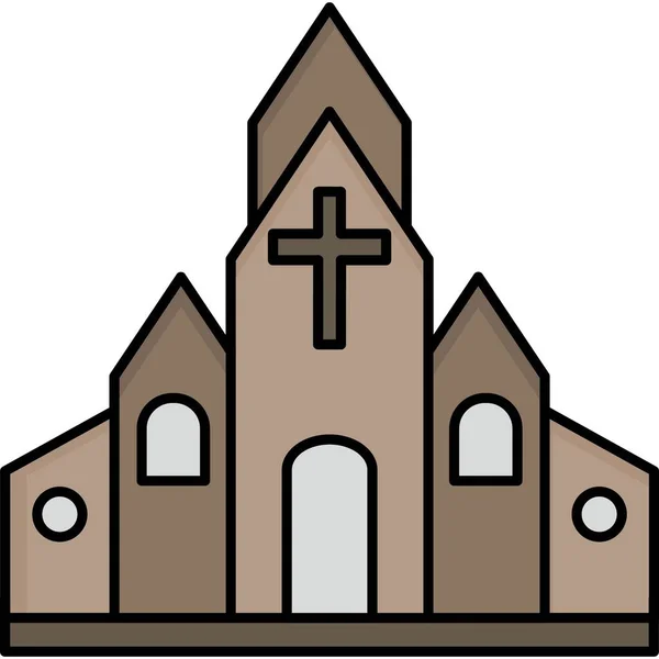 簡単に編集 変更できる教会 — ストックベクタ