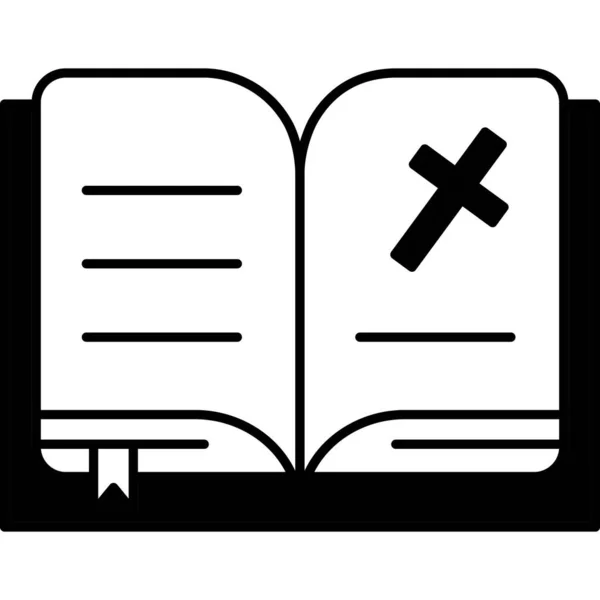 Bibliai Ikon Vektor Illusztráció — Stock Vector