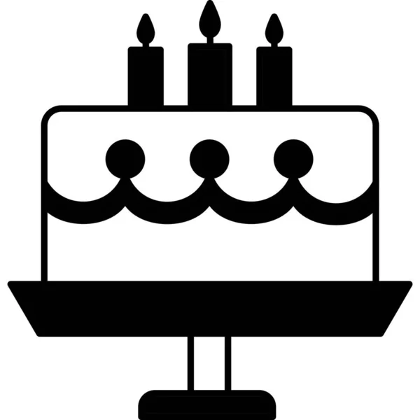 誕生日ベクトルイラストアイコン要素背景 — ストックベクタ