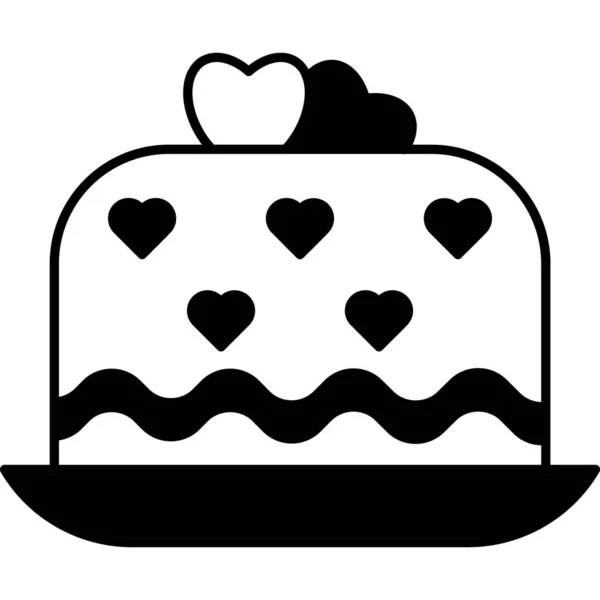 Gâteau Mariage Qui Peut Facilement Modifier — Image vectorielle
