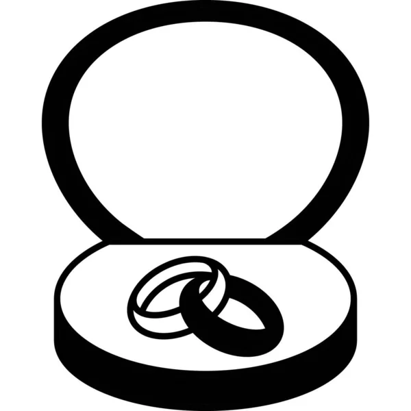 在白色背景上的结婚戒指的矢量插图 — 图库矢量图片
