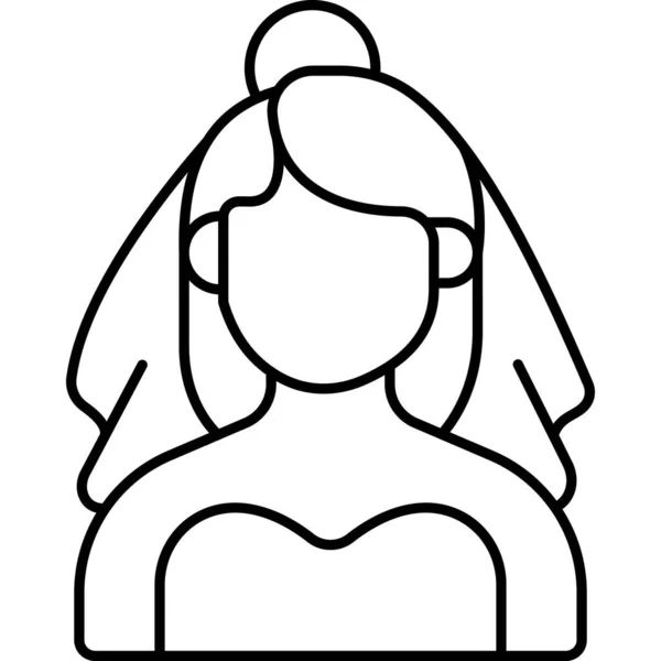 Жінка Веб Іконка Проста Ілюстрація — стоковий вектор